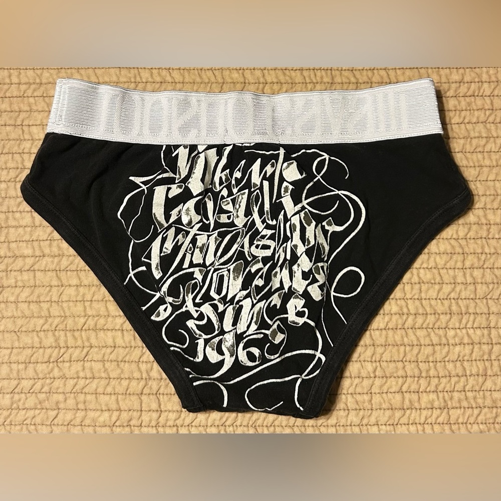 Roberto Cavalli Vintage 2004 Stretch Cotton Metallic Graphic Sport Briefs XS Men